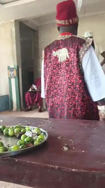 Igwe Emeka Nnamdi Okezie during the Isseke New Yam Festival