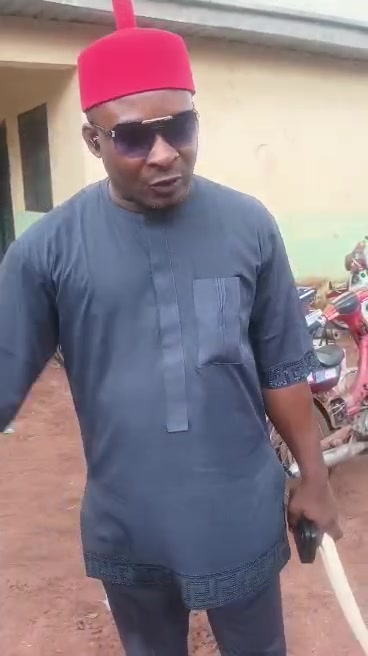 Hon. Arc. Ichie Chijioke Okoye during LNA coverage of the Ubuluisiuzor football tournament