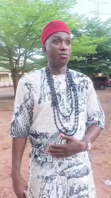 Chief Matthew Mbaukwu during LNA coverage of the Ubuluisiuzor football tournament