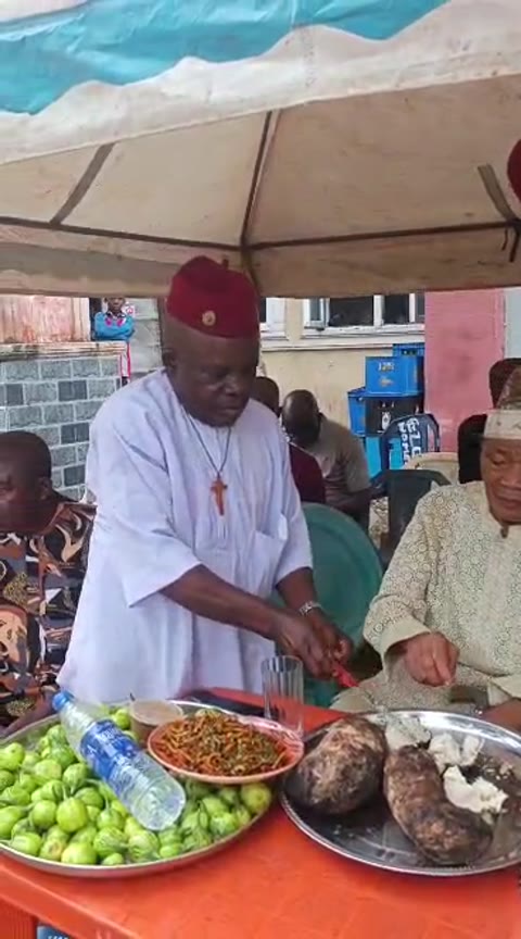 The ceremonial new-yam setting during the Umuonumonu Ward 12 celebration